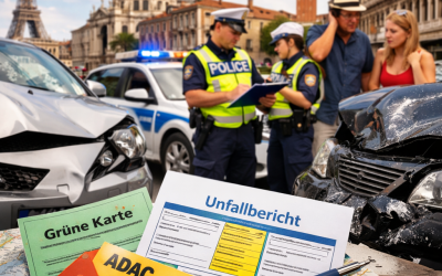 Unfall im Ausland – was jetzt? Niemand rechnet im Urlaub mit einem Verkehrsunfall. Passiert es doch, ist es umso wichtiger zu wissen, wie man richtig reagiert.