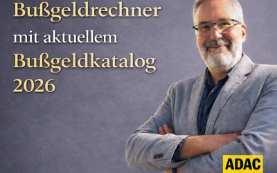 Bußgeldrechner mit aktuellem Bußgeldkatalog 2026